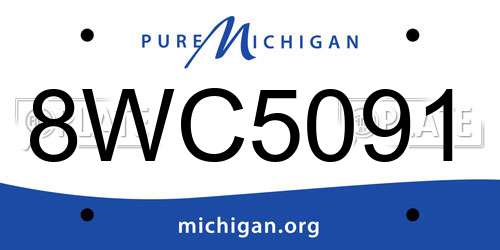 8WC5091 Michigan License Plate