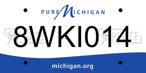 8WKI014 Michigan License Plate