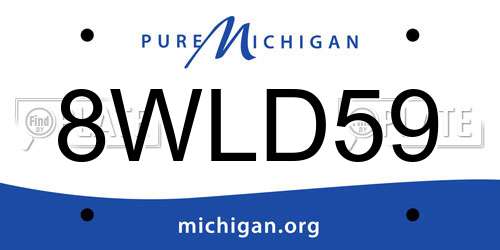 8WLD59 Michigan License Plate