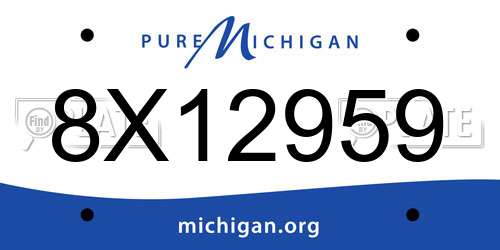 8X12959 Michigan License Plate