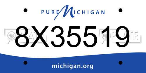8X35519 Michigan License Plate