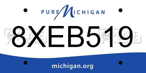 8XEB519 Michigan License Plate