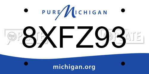 8XFZ93 Michigan License Plate