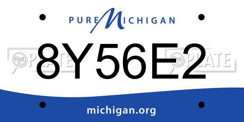 8Y56E2 Michigan License Plate