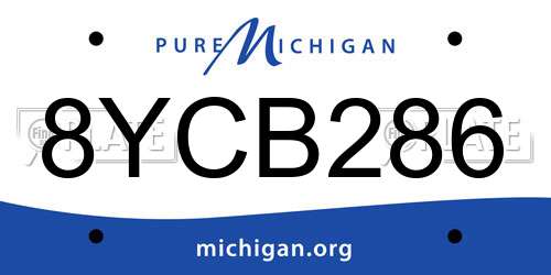 8YCB286 Michigan License Plate