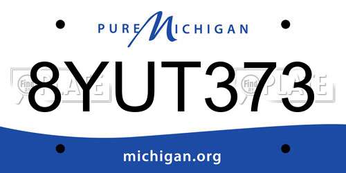 8YUT373 Michigan License Plate