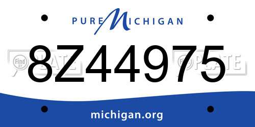8Z44975 Michigan License Plate