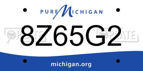 8Z65G2 Michigan License Plate