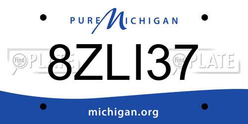 8ZLI37 Michigan License Plate