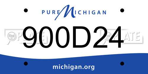 900D24 Michigan License Plate