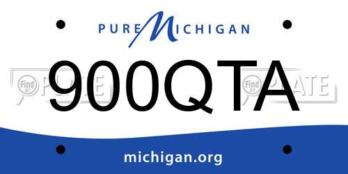 900QTA Michigan License Plate