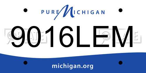 9016LEM Michigan License Plate
