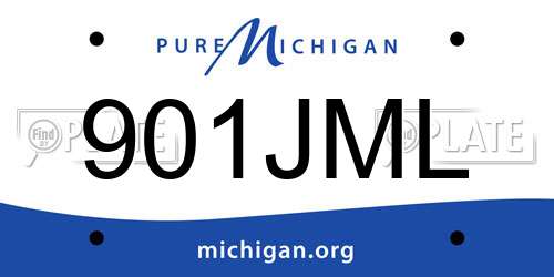 901JML Michigan License Plate