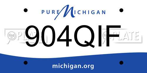 904QIF Michigan License Plate