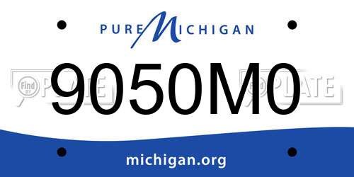 9050M0 Michigan License Plate