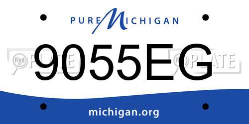 9055EG Michigan License Plate