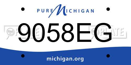 9058EG Michigan License Plate