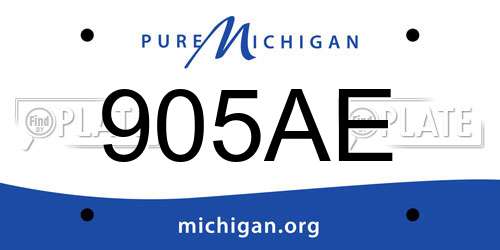 905AE Michigan License Plate