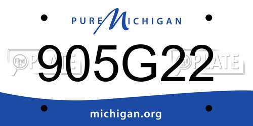 905G22 Michigan License Plate