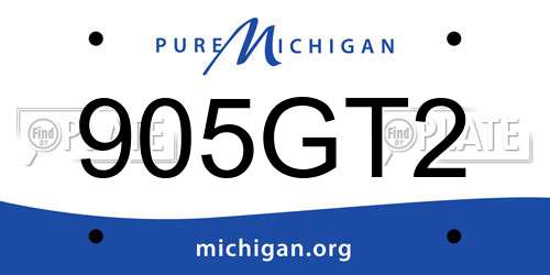 905GT2 Michigan License Plate