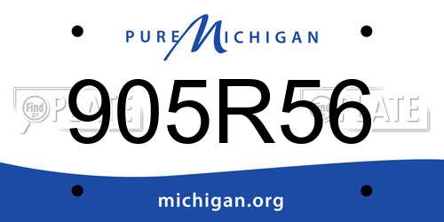 905R56 Michigan License Plate