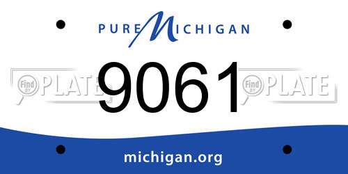 9061 Michigan License Plate