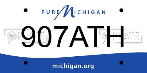 907ATH Michigan License Plate