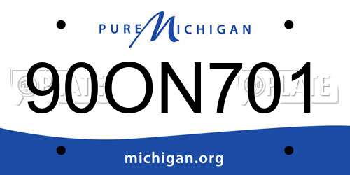 90ON701 Michigan License Plate