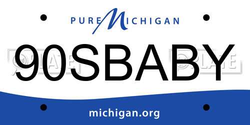 90SBABY Michigan License Plate