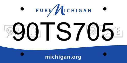90TS705 Michigan License Plate