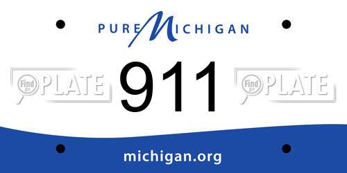 911 Michigan License Plate