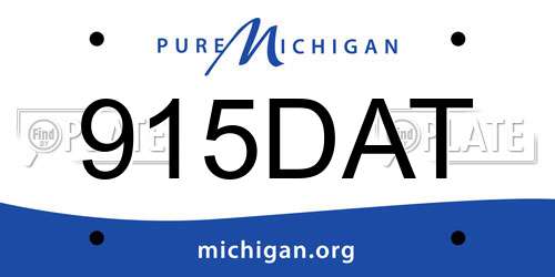 915DAT Michigan License Plate
