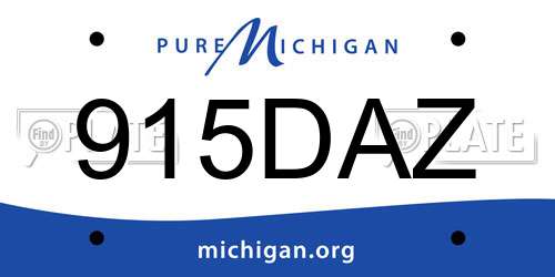 915DAZ Michigan License Plate