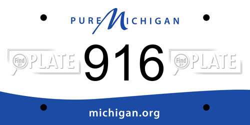 916 Michigan License Plate
