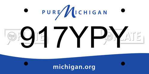 917YPY Michigan License Plate