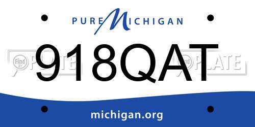 918QAT Michigan License Plate