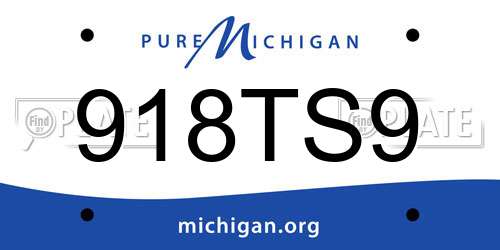 918TS9 Michigan License Plate