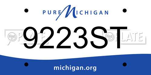 9223ST Michigan License Plate