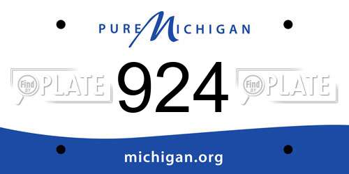 924 Michigan License Plate