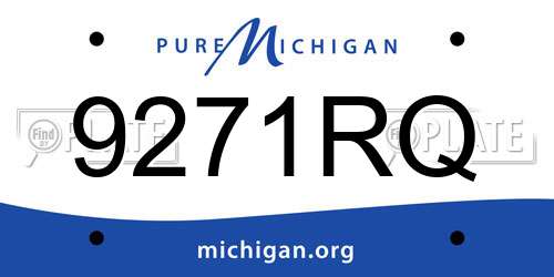 9271RQ Michigan License Plate
