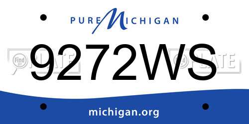 9272WS Michigan License Plate