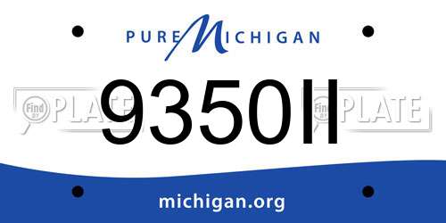 9350II Michigan License Plate