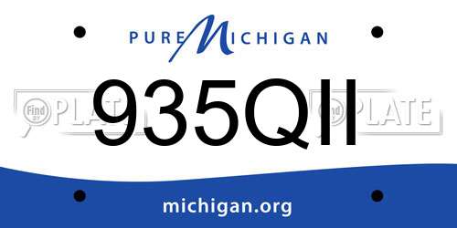 935QII Michigan License Plate