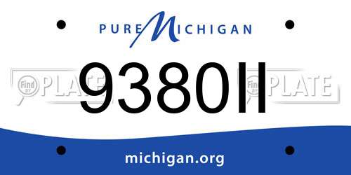 9380II Michigan License Plate