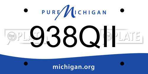 938QII Michigan License Plate