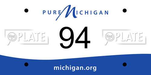 94 Michigan License Plate