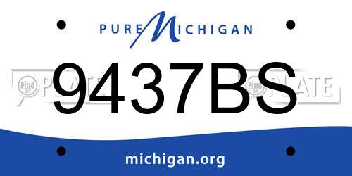 9437BS Michigan License Plate