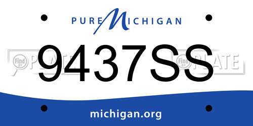 9437SS Michigan License Plate