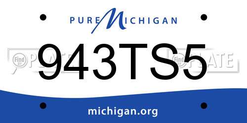 943TS5 Michigan License Plate