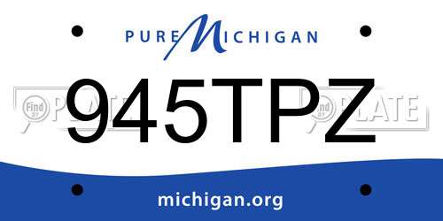 945TPZ Michigan License Plate